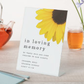 Zonnebloem in liefdevol Geheugenhuwelijk Reclamebord Met Voetstuk (Insitu)