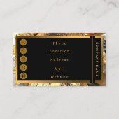 Zonnebloem in Lijst modern Collectie Visitekaartje (Achterkant)