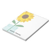 Zonnebloem in Mason Jar - Voeg Jouw naam toe Notitieblok (Linkerzijde)