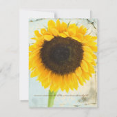 Zonnebloem in nood Weddenschap Bespaar de Datum Save The Date (Achterkant)