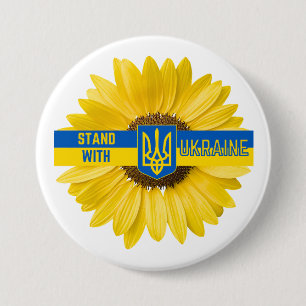 Zonnebloem in Oekraïne Ronde Button 7,6 Cm