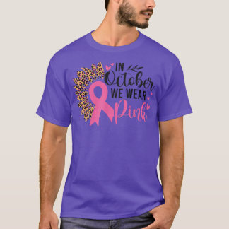 Zonnebloem In oktober Draag we roze borstkanker AW T-shirt