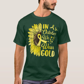 Zonnebloem In september Draag we goudhonkkanton T-shirt