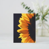 Zonnebloem in studio 4 briefkaart (Staand voorkant)