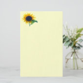 Zonnebloem in volbloei briefpapier (Staand voorkant)