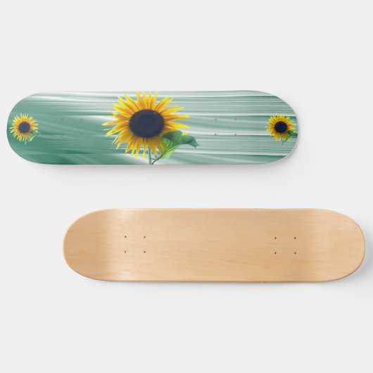 Zonnebloem in volbloei skateboard (Horizontaal)