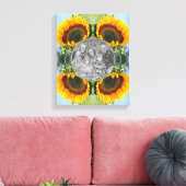 Zonnebloem in zonneschijn Creëer Uw eigen foto Canvas Afdruk (Insitu (Woonkamer))