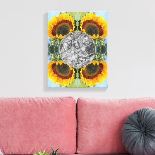 Zonnebloem in zonneschijn Creëer Uw eigen foto Canvas Afdruk (Insitu (Woonkamer))