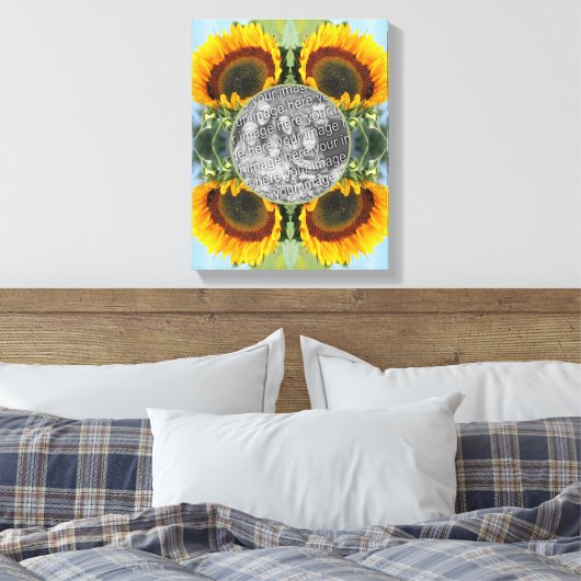 Zonnebloem in zonneschijn Creëer Uw eigen foto Canvas Afdruk (Insitu (Slaapkamer))