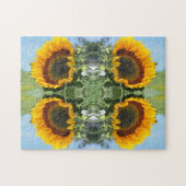 Zonnebloem in zonneschijn Creëer Uw eigen foto Legpuzzel (Horizontaal)