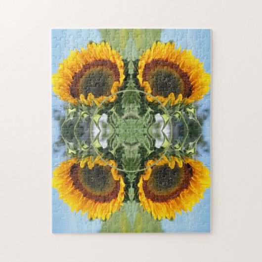 Zonnebloem in zonneschijn Creëer Uw eigen foto Legpuzzel (Verticaal)