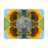 Zonnebloem in zonneschijn Creëer Uw eigen foto Magneet (Horizontaal)