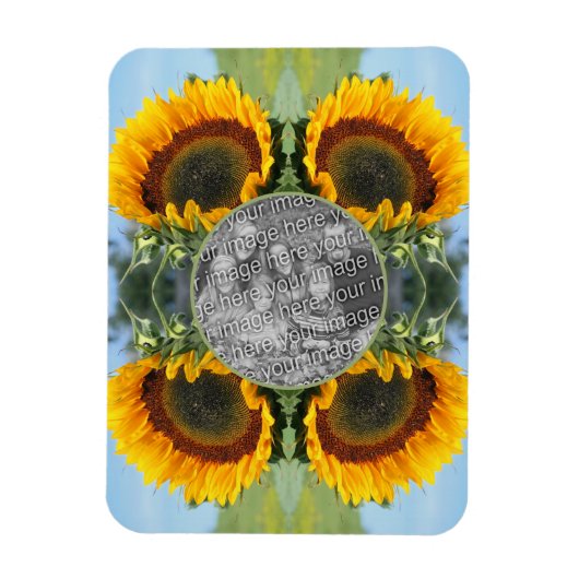 Zonnebloem in zonneschijn Creëer Uw eigen foto Magneet (Verticaal)