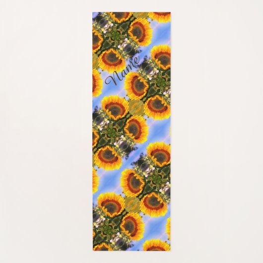 Zonnebloem in zonneschijnse Abstracte kunst, speci Yogamat (Voorkant)