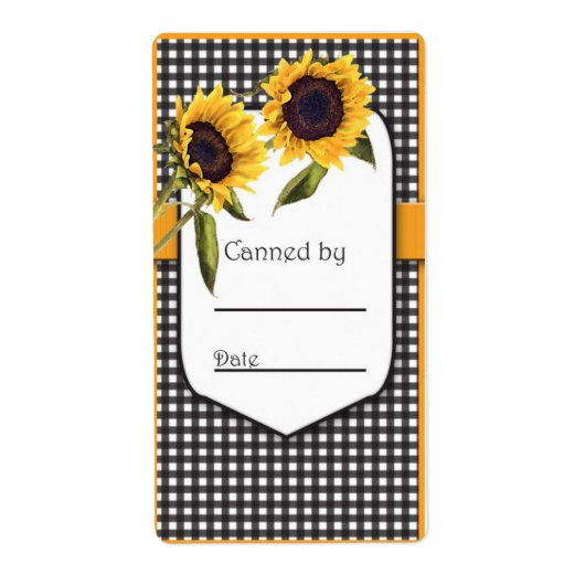 Zonnebloem inblikpot label (Voorkant)