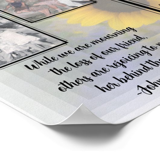 Zonnebloem Infinity 2 Foto Quote Memorial Programm Poster (Hoek)