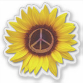 Zonnebloem Innerlijke Vrede Symbool Teken Bloem Oe Sticker (Voorkant)