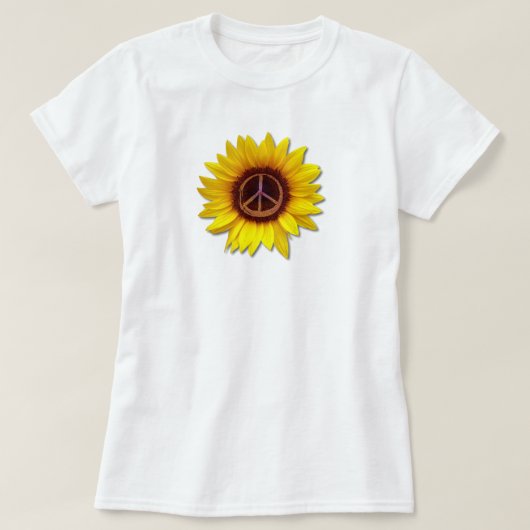 Zonnebloem innerlijke Vrede Symbool Teken Oekraïne T-shirt (Design voorkant)