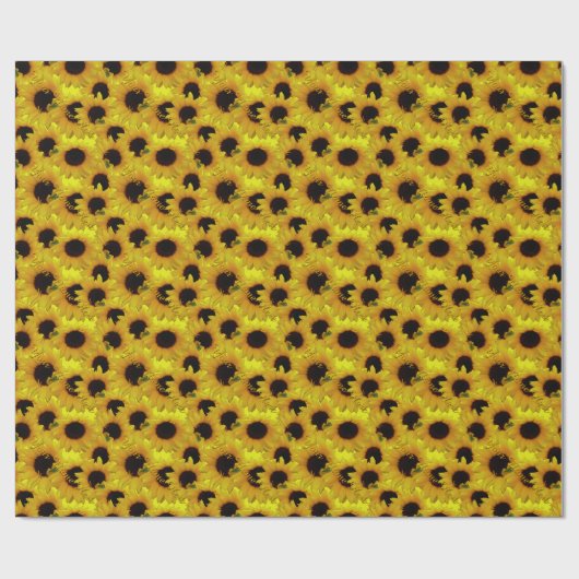 Zonnebloem inpakpapier gepersonaliseerd geschenkpa (Vlak)