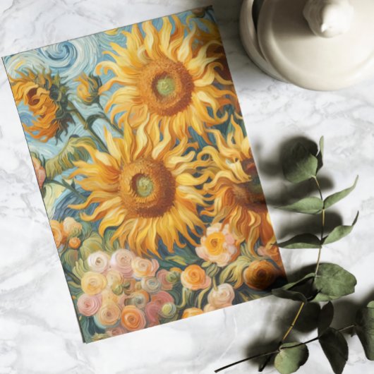Zonnebloem inspiratie bedankkaart