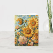 Zonnebloem inspiratie bedankkaart (Voorkant)