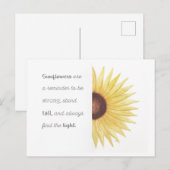Zonnebloem Inspiratie Briefkaart (Voorkant / Achterkant)