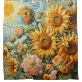 Zonnebloem inspiratie douchegordijn (Voorkant)