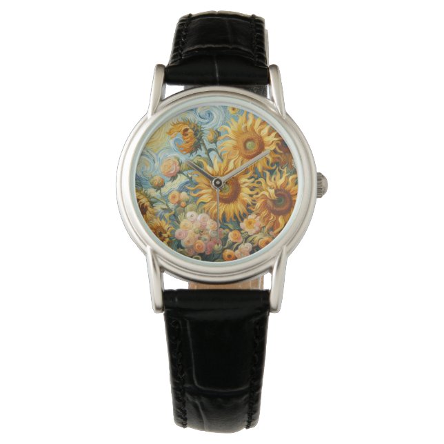 Zonnebloem inspiratie horloge (Voorkant)