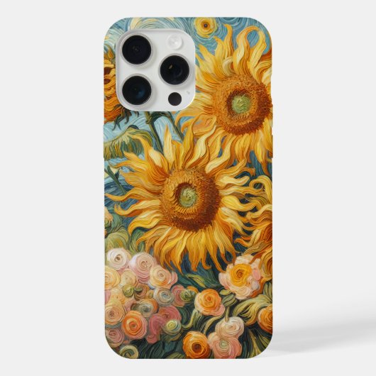 Zonnebloem inspiratie iPhone hoesje (Achterkant)