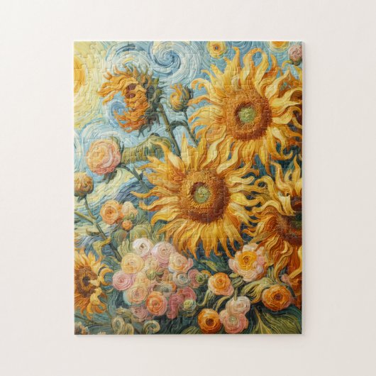 Zonnebloem inspiratie legpuzzel (Verticaal)