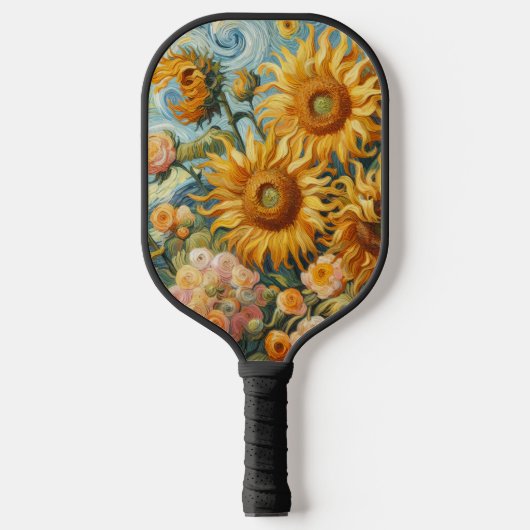 Zonnebloem inspiratie pickleball paddle (Voorkant)