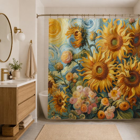 Zonnebloem Inspiraties Douchegordijn