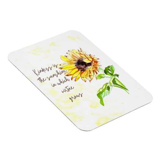 Zonnebloem Inspirerend Magnet Magneet (Rechterzijde)