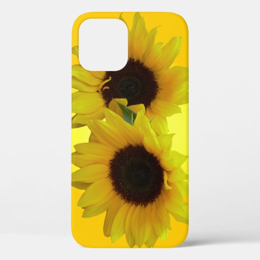 Zonnebloem iPhone 12 Hoesje Zonnebloem iPhone Case (Achterkant)