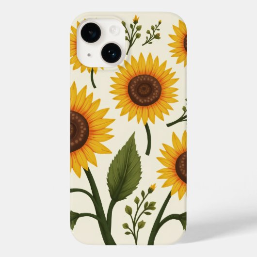 zonnebloem iPhone 14 Hoesjes (Achterkant)
