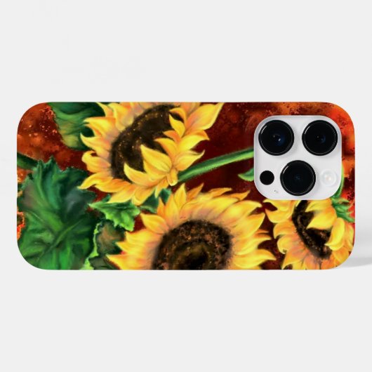 Zonnebloem iPhone Case (Achterkant (horizontaal))
