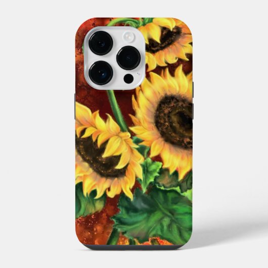Zonnebloem iPhone Hoesje iPhone 14 Plus Hoesje (Achterkant)
