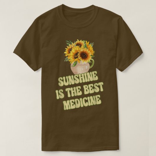 Zonnebloem is de beste medicinale geelzonnebloem t-shirt (Design voorkant)