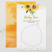 Zonnebloem is op de weg Baby shower Baby Gezicht (Voorkant / Achterkant)