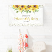 Zonnebloem is op de weg Baby shower Grote Banner (Insitu)
