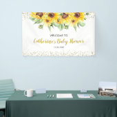 Zonnebloem is op de weg Baby shower Grote Banner (Beurs)
