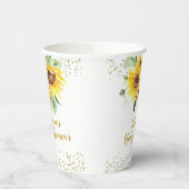 Zonnebloem is op de weg Baby shower Paper Cup Papieren Bekers (Links)