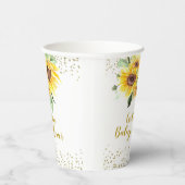 Zonnebloem is op de weg Baby shower Paper Cup Papieren Bekers (Rechts)