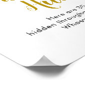 Zonnebloem is op weg Baby shower Fopspeen Hunt Poster (Hoek)