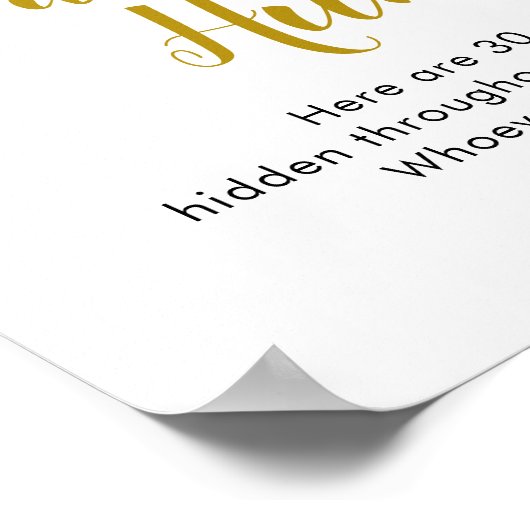 Zonnebloem is op weg Baby shower Fopspeen Hunt Poster (Hoek)