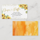 Zonnebloem is op weg Baby shower Luier Raffle Informatiekaartje (Voorkant / Achterkant)