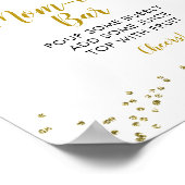 Zonnebloem is op weg Baby shower Mom-osa Bar Poster (Hoek)