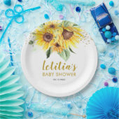 Zonnebloem is op weg Baby shower Papier Bord (Feest)