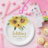 Zonnebloem is op weg Baby shower Papier Bord (Feest)