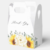 Zonnebloem Ivory Peony Eucalyptus Vrijgezellenfees Bedankdoosjes (Geopend)